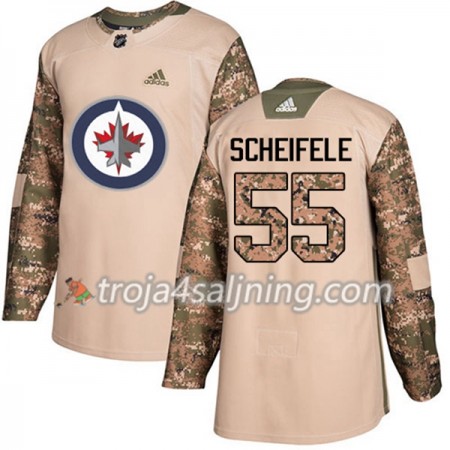Winnipeg Jets tröja Mark Scheifele 55 Adidas 2017-2018 Camo Veterans Day Practice Authentic - NHL Tröjor Herr